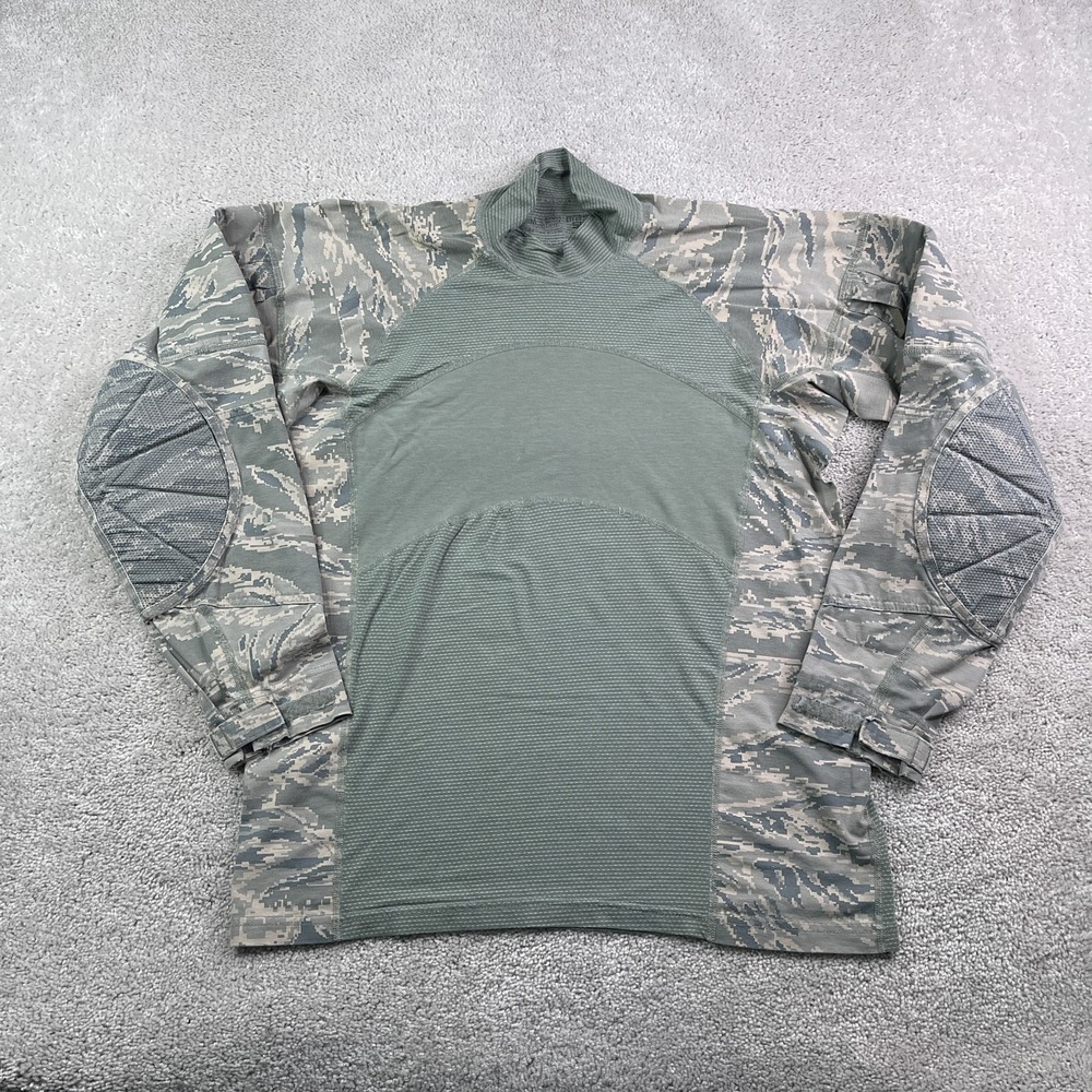 Massif Airman Battle Shirt Mens Medium Green Camo‎ Flame Resistant Padded BDU